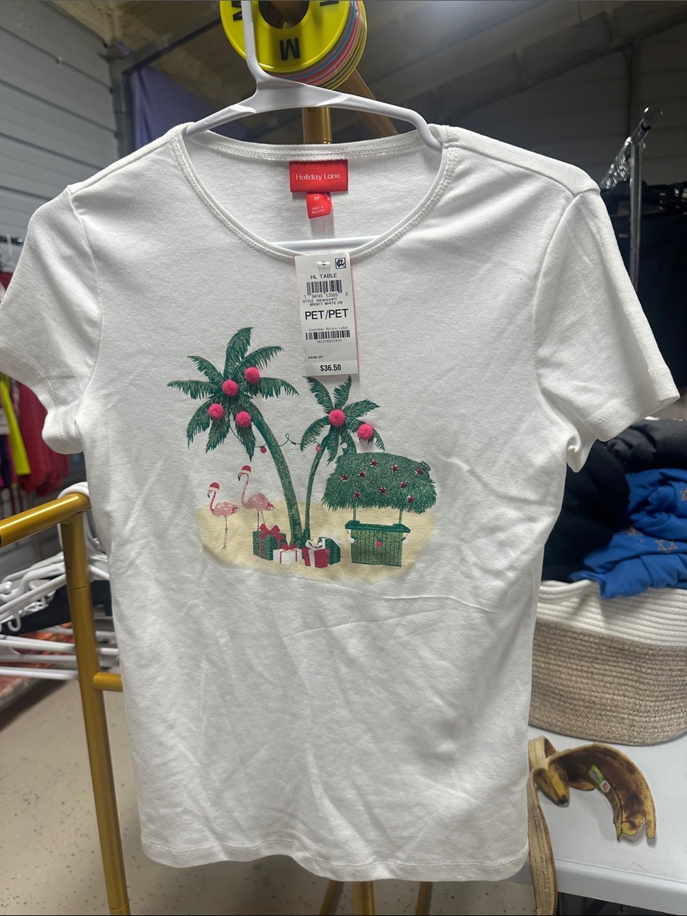 NWT WOMEN’S SHORT SLEEVE HOLIDAY LANE TOP
